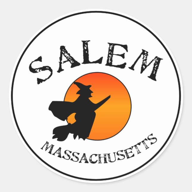 Salem MA Witch Classic Round Sticker (Front)