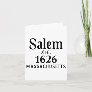 Salem Machusettes Est. 1626 Halloween Fall Autumn Card