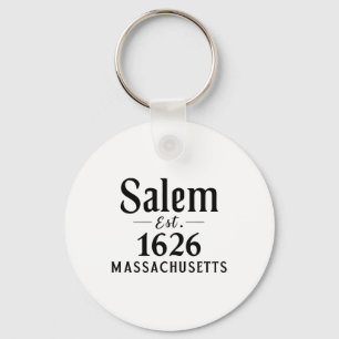 Salem Machusettes Est. 1626 Halloween Fall Autumn  Key Ring