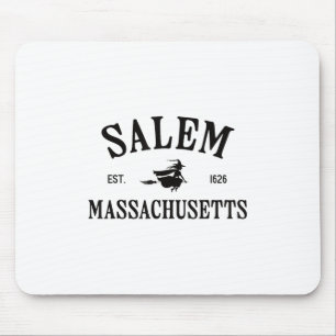 Salem Machusetts Witch Flying Broomstick Halloween Mouse Mat