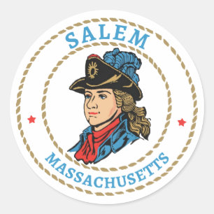 Salem Massachusetts Colonial Classic Round Sticker