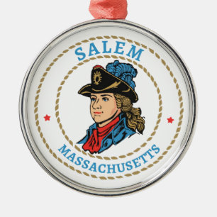 Salem Massachusetts Colonial Metal Tree Decoration