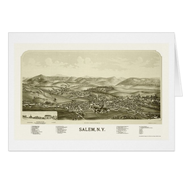 Salem, NY Panoramic Map - 1889 (Front Horizontal)