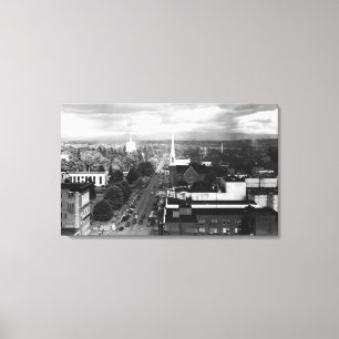 Salem, OR Town View from Air Photograph Canvas Print