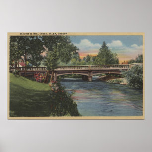 Salem, Oregon - Beautiful Mill Creek Poster