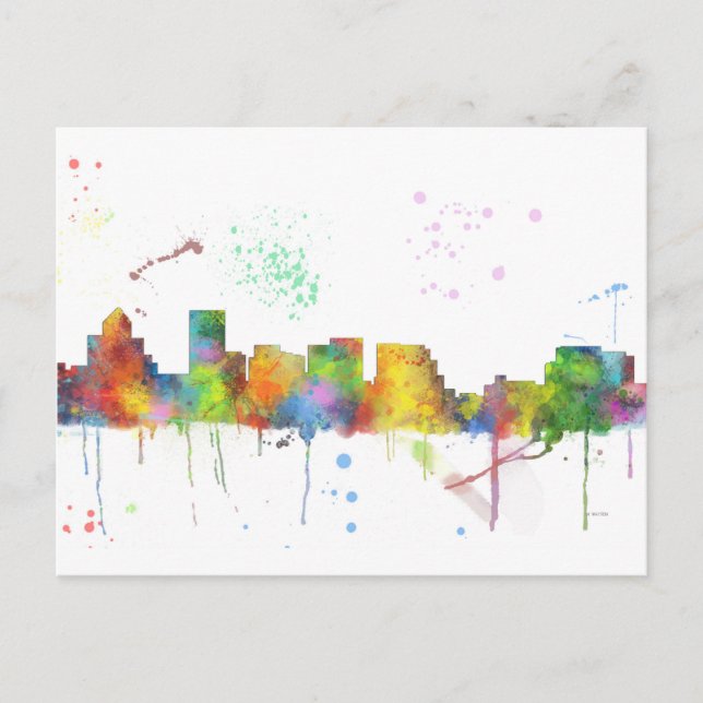 SALEM OREGON SKYLINE POSTCARD (Front)