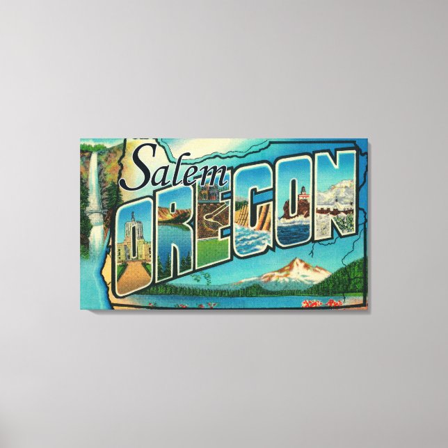 Salem, OregonLarge Letter ScenesSalem, OR Canvas Print (Front)