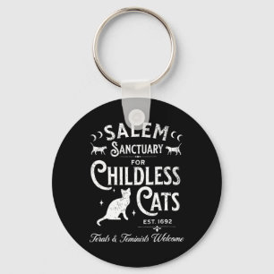 Salem Sanctuary Childless Cat Vintage Witchy Femin Key Ring