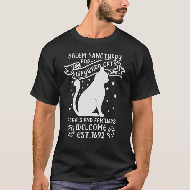 Salem Sanctuary For Cats Halloween Animal 1 T-Shirt (Front)