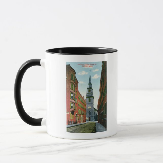 Salem Street View of Old North Church Bldg # 2 Mug (Left)