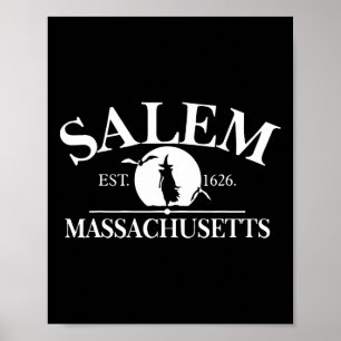 Salem The City Of Witches Machusetts Ma Vintage Poster