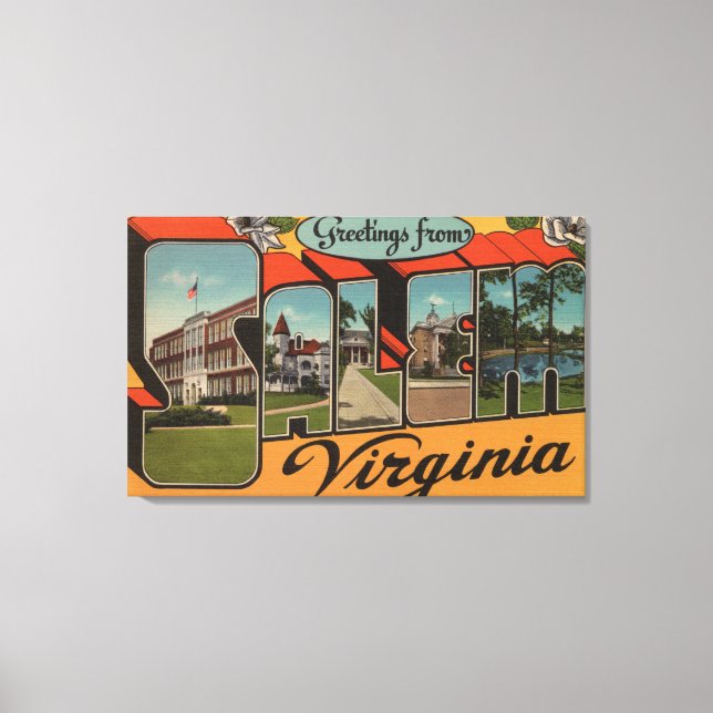 Salem, VirginiaLarge Letter ScenesSalem, VA Canvas Print (Front)