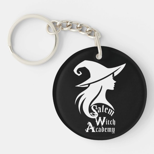 Salem Witch Academy Halloween Wiccan Witches Key Ring (Front)