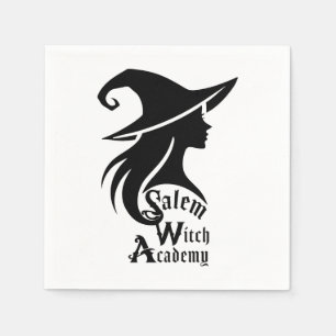 Salem Witch Academy Wiccan Witches Halloween Party Napkin