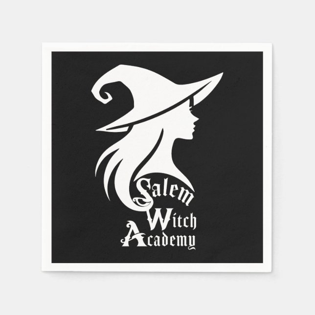 Salem Witch Academy Wiccan Witches Halloween Party Napkin (Front)