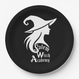 Salem Witch Academy Wiccan Witches Halloween Party Paper Plate
