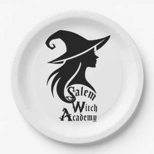 Salem Witch Academy Wiccan Witches Halloween Party Paper Plate