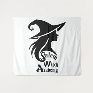 Salem Witch Academy Wiccan Witches Halloween Party Tapestry