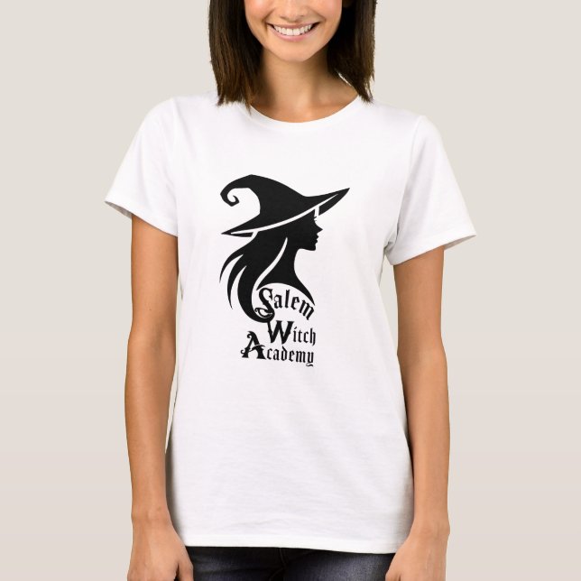Salem Witch Academy Wiccan Witches Halloween T-Shirt (Front)