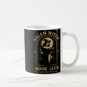 Salem Witch Book Club Bookish Halloween Full Moon  Coffee Mug