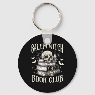 Salem Witch Book Club Halloween  Key Ring
