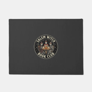 Salem Witch Book Club Halloween Skeleton Design_1 Doormat