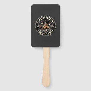 Salem Witch Book Club Halloween Skeleton Design_1 Hand Fan
