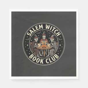 Salem Witch Book Club Halloween Skeleton Design_1 Napkin
