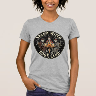 Salem Witch Book Club Halloween Skeleton Design_1 T-Shirt