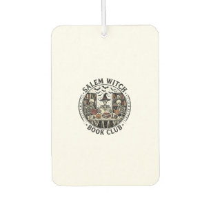 Salem Witch Book Club Vintage Skeleton Halloween S Car Air Freshener