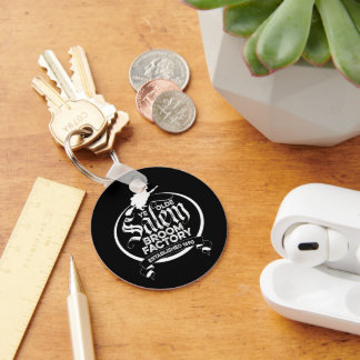 Salem Witch Broom Factory – funny vintage gothic Key Ring