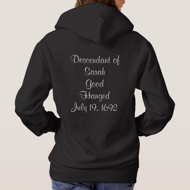 Salem Witch Descendants Bridget Bishop Hoodie (Back)