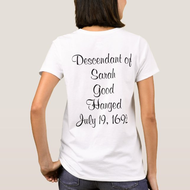 Salem Witch Descendants Bridget Bishop T-Shirt (Back)