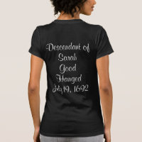 Salem Witch Descendants Bridget Bishop T-Shirt