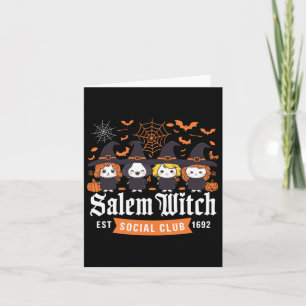 Salem Witch Est 1692 Social Club Halloween Womens  Card