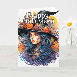 Salem Witch Happy Halloween Card