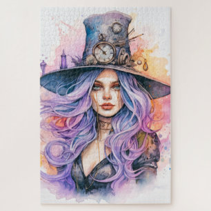 Salem Witch   Happy Halloween Jigsaw Puzzle