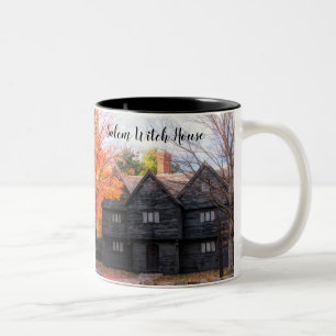 Salem Witch House in Salem Massachusetts Two-Tone Coffee Mug