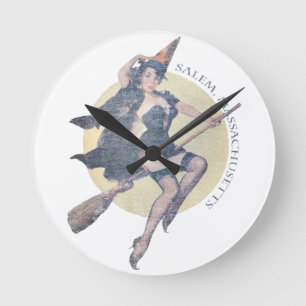 Salem Witch Round Clock