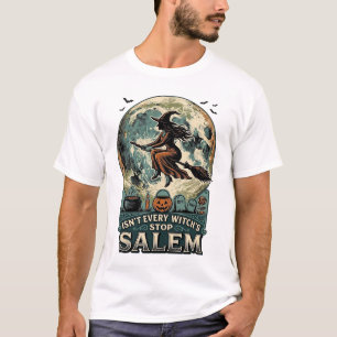 Salem Witch Shirt Vintage Engraving Spooky Humour 