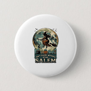 Salem Witch Shirt Vintage Engraving Spooky Humour 6 Cm Round Badge