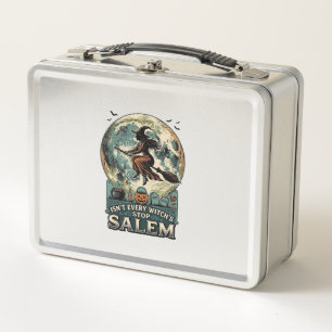 Salem Witch Shirt Vintage Engraving Spooky Humour Metal Lunch Box