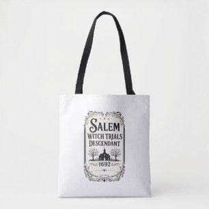 Salem Witch Trials Descendant Vintage Style Tote Bag