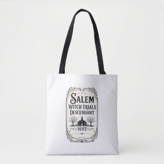 Salem Witch Trials Descendant Vintage Style Tote Bag