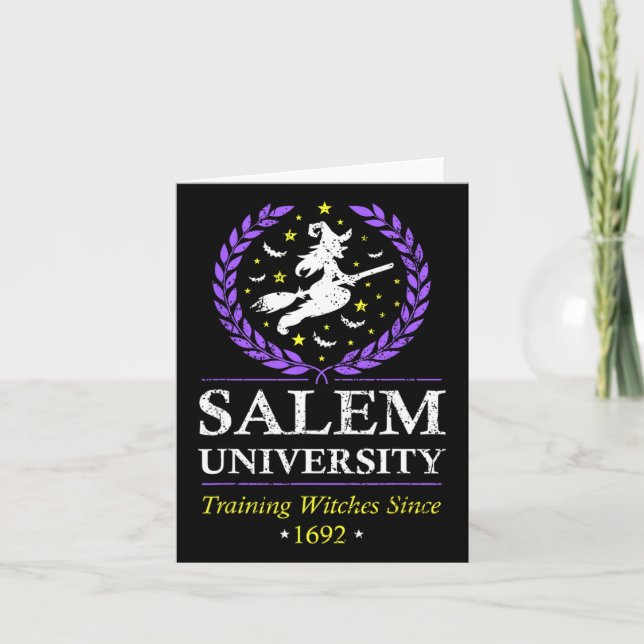 Salem Witch University Training Halloween Women  Card (Front)