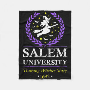 Salem Witch University Training Halloween Women  Fleece Blanket