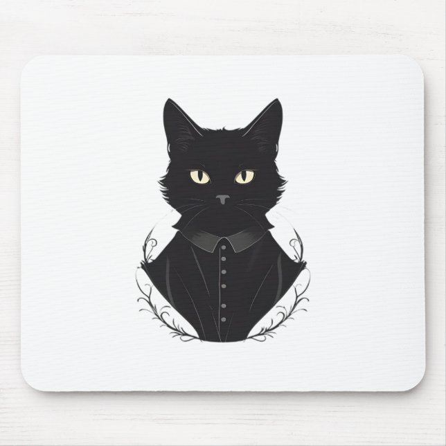 Salem's Enchanted Black Cat Mouse Mat (Front)