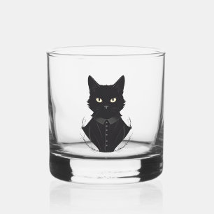 Salem's Enchanted Black Cat Whiskey Glass
