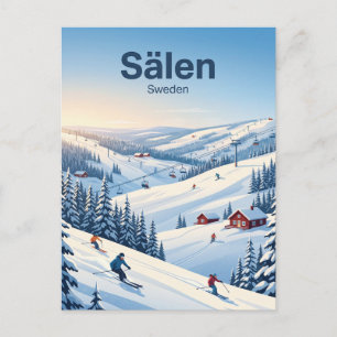 Sälen Ski Area Sweden Postcard