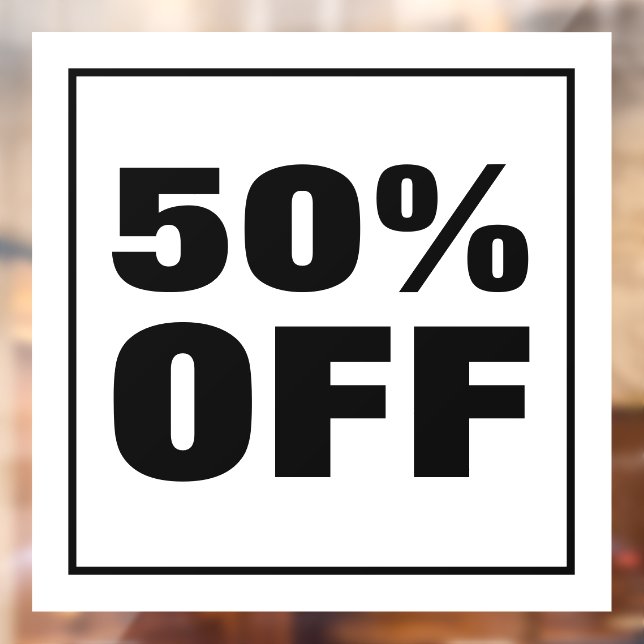 Sales Discount Window Cling (Sheet 2)